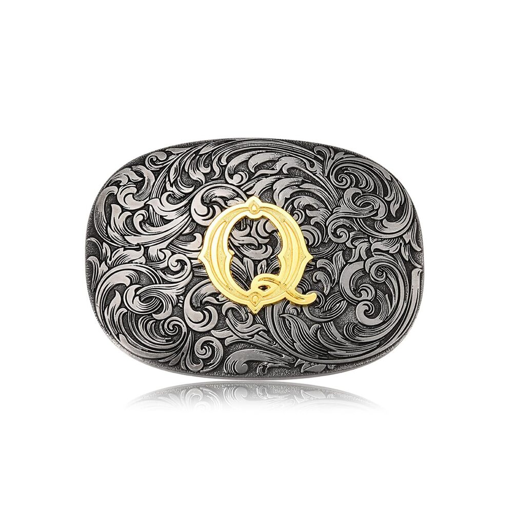 4439 Western Cowboy Belt Buckle Initial Letters ABCDEFG to Z Belt Buckle